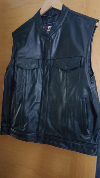 Chaleco motero cuero BSTAR Talla 8XL