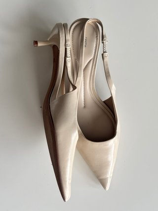 Zapatos Destalonados Zara Beige Talla 38