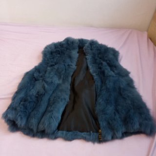 Chaleco de Pelo Azul