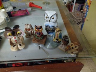 Figure decorative di gufi