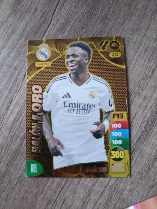 Cromo Panini Balón de Oro Vinicius