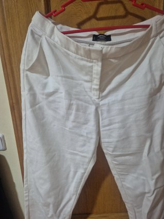 Pantalón Blanco Mango Talla M