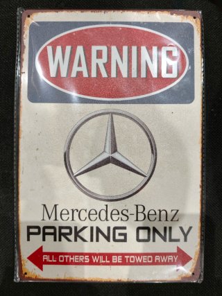 Placa Metálica Decorativa Mercedes-Benz