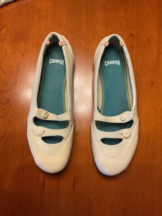 Manoletinas Camper T40 Blanco Roto
