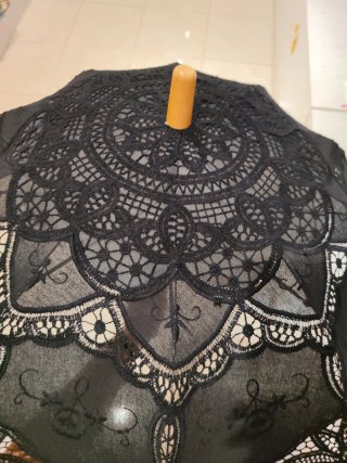 Sombrilla de Encaje Negra