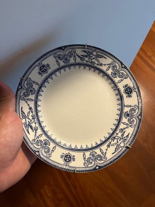 Plato Pickman Cartuja Sevilla Porcelana Azul