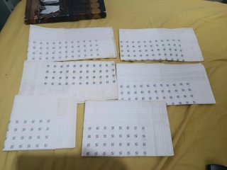 5 Pañuelos de tela blancos