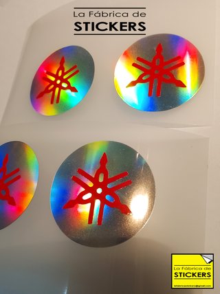 4 Pegatinas SUZUKI Vinilo Holográfico y Rojo