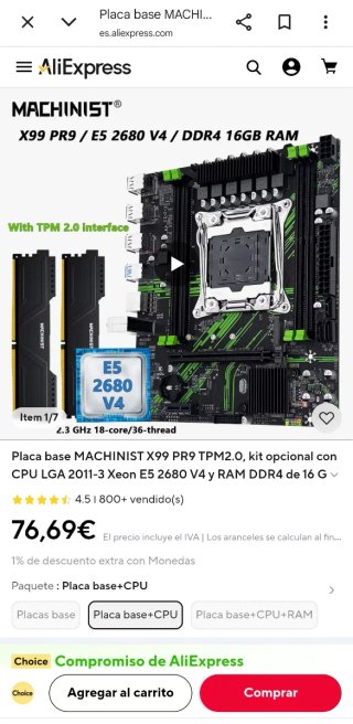 Placa base MACHINIST X99 PR9