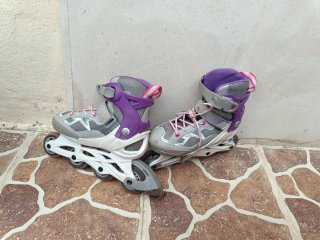 Patines Oxelo Morado y Gris 32-35