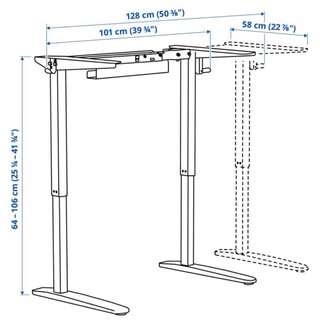 Escritorio Regulable Ikea Relatera 90x60cm