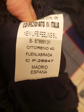 Chollo Conjunto 2 Piezas Encaje Azul Marino raya