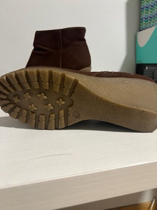 Botines con cuña marrones
