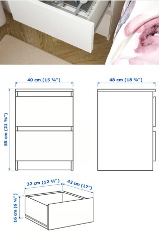 2 Mesitas de Noche Ikea Nuevas Montadas