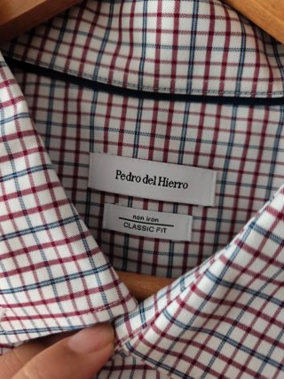 Camisa Pedro Del Hierro cuadros fácil plancha XXL