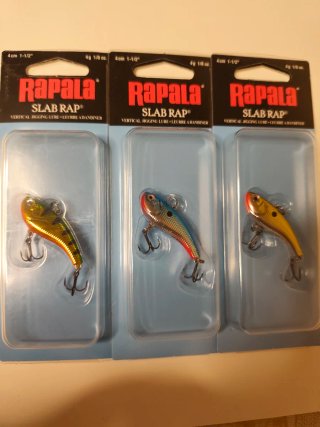 Lote 3 señuelos Rapala SLAB RAP 57
