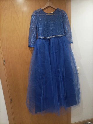 Vestido de fiesta azul talla 170