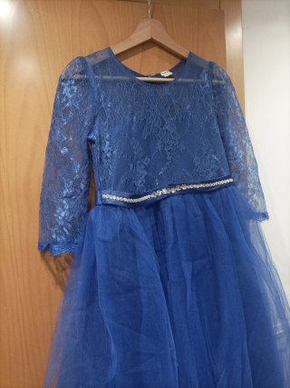 Vestido de fiesta azul talla 170