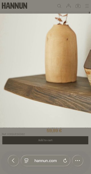 Set de 2 Estantes de Madera de Pino - 60x20cm