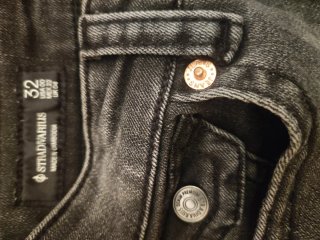 Pantalones Stradivarius campana negros