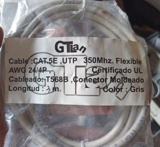 2 Cables Red Ethernet GTian Cat 5E. 3m