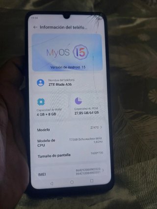 ZTE A36 64GB Negro