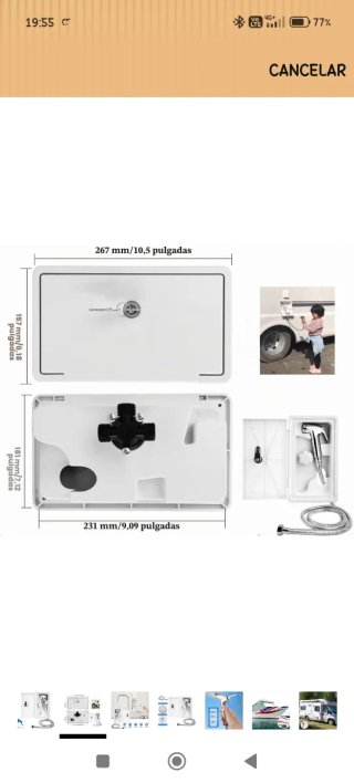 Ducha Camper Autocaravana Extensible