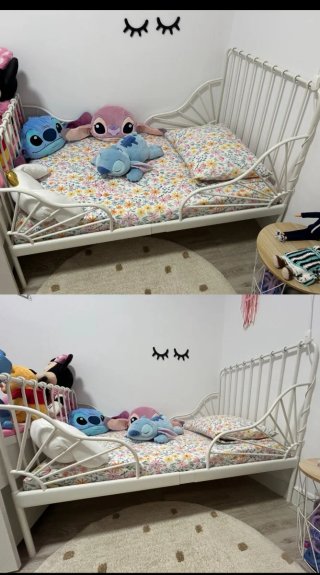 Cama infantil extensible blanca