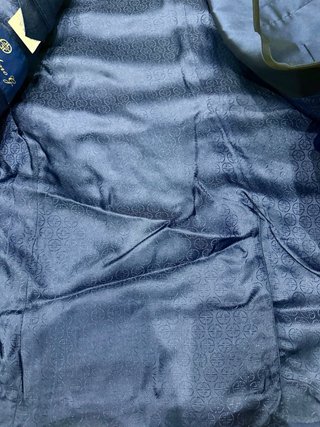 Traje de novio azul