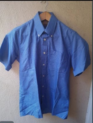 Camisa Estil Vintage blava.