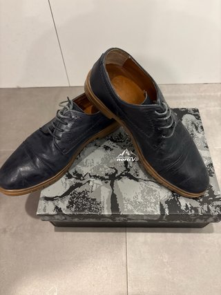 Zapatos de vestir de piel azul marino Dustin