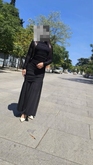 Vestido negro largo fiesta