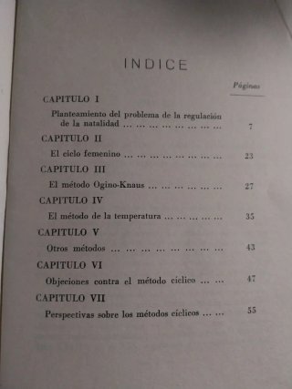 Natalidad por métodos cíclicos.