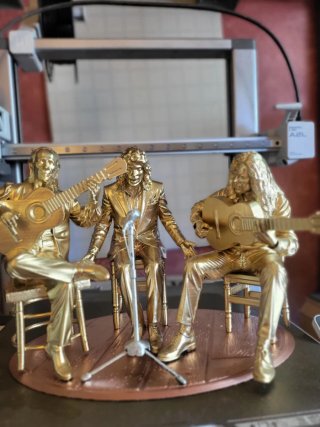 Figura Camarón, Tomatito y Paco de Lucía