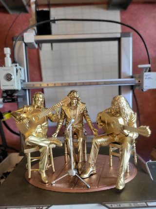 Figura Camarón, Tomatito y Paco de Lucía