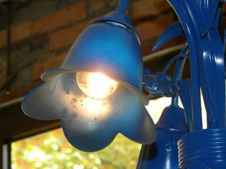 Lámpara de techo azul metalizada