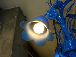 Lámpara de techo azul metalizada