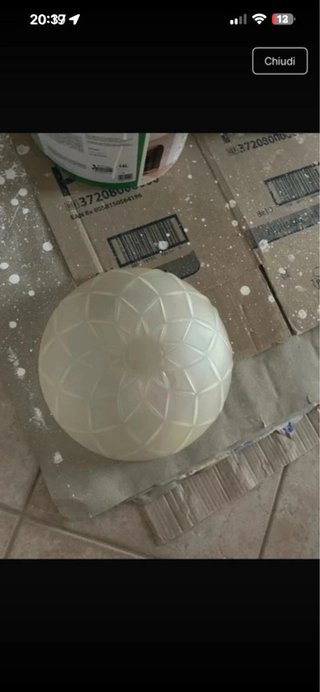 Lampadario in vetro trasparente sono due lamapade