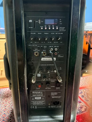 Altavoz Ibiza Sound PORT15VHF-BT Negro