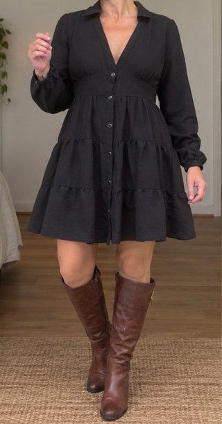 Vestido Zara Negro Mini
