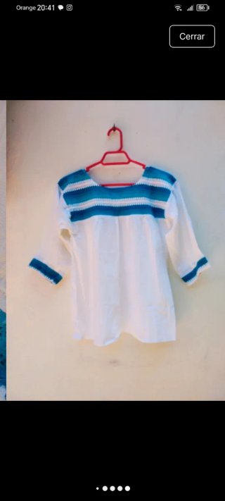Camisa Huipil Mexicana Vintage Algodón