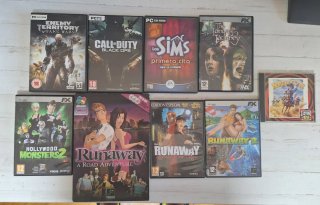 Lote 9 juegos PC clasicos: Runaway, CoD...