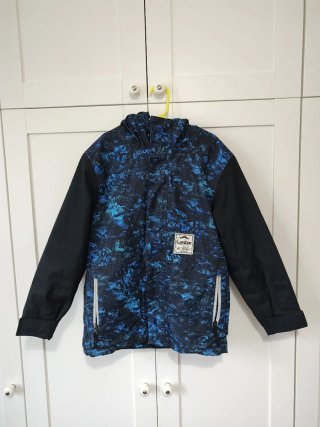 Chaqueta de esquí infantil azul y negra