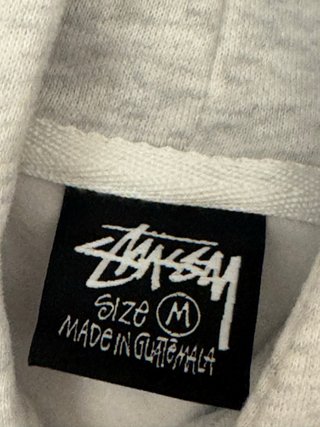 Sudadera Stüssy Gris Talla M Logo Rojo