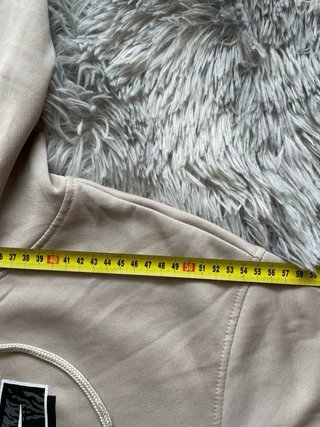 Zara NBA Hoodie Beige Black Front Logo Print | Y2K