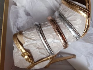 Sandalias Michael Kors Doradas Talla 37