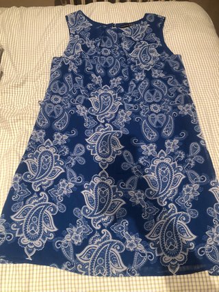 Vestido Primark Azul Estampado Talla 42