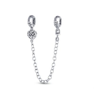 Cadena Seguridad Plata Ley S925 Árbol Vida