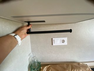 Porta rollo cocina negro
