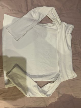 Camiseta palabra de honor blanca